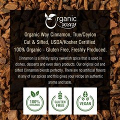 Organic Way True Ceylon Cinnamon Sticks – Organic, Kosher & USDA Certified