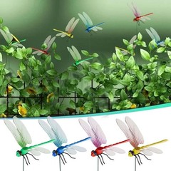 12 Fake Dragonfly Clips Clip on Dragonfly for Outdoors 3D Dragonfly Garden Decor