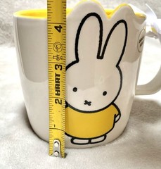 NEW Miffy Bunny Rabbit White & Yellow Large 18oz Stoneware Coffee Mug