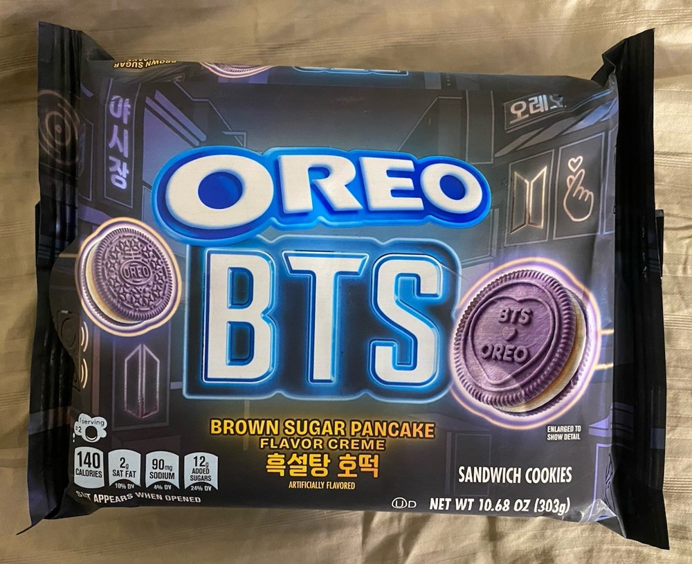 OREO LIMITED EDITION BTS BROWN SUGAR PANCAKE FLAVOR CREME SANDWICH COOKIES