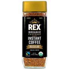 Rex Coffee Organic Fairtrade Freeze-Dried Instant Medium Roast Arabica, 3.53 oz