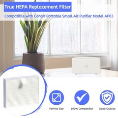 Nisipra AP03 Replacement HEPA Filter for Conair Portable Small Air Purifier, 4pk