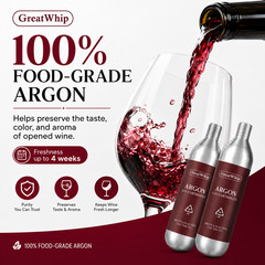 Argon Gas Capsules 10PCS for Coravin Wine Preservation System GreatWhip