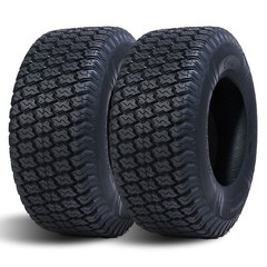 Set 2 15×6-6 Lawn Mower Tires 4 Ply 15x6x6 Turf Tractor Tire Heavy-duty Tubeless