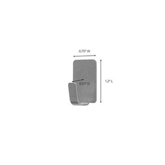10pk Small Stainless Steel Hooks: Adhesive Hat ; Comando Hooks, 0.5 lb Capacity,
