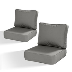 Aoodor 2 Sets Sunbrella Outdoor Patio Chair Cushions Set with Pocket Springs