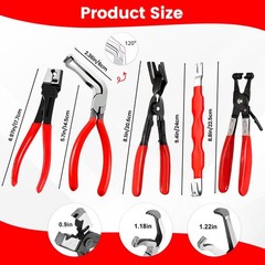5Pcs Automotive Electrical Disconnect Pliers Kit, Connector Removal Tool, Str…