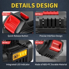 2Pack For DeWalt 20V 20 Volt Max 6.0AH Lithium Battery DCB206 DCB205-2 DCB201-2