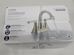 Kohler Lilyfield 4″ Centerset Bathroom Sink Faucet – Vibrant Brushed Nickel