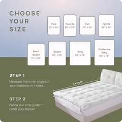 Cooling Bamboo Mattress Topper for Back Pain Relief,8-20″Deep Pocket for Bedroom