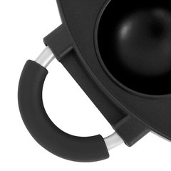 15.35*11.02*2.17″ Black Round Aluminum 7 Holes Takoyaki Pan Maker Hand Wash Only