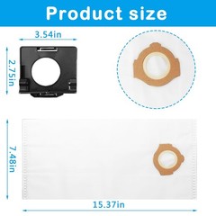 49-90-2016 Fleece Dust Bags Fit Milwauke 0960-20 Wet/Dry Vacuum and Milwauke …