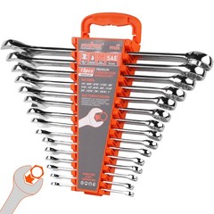 15PC Combination Spanner Wrench Ring Open Ended 1/4″ – 1″ SAE 12 Point “V” Notch