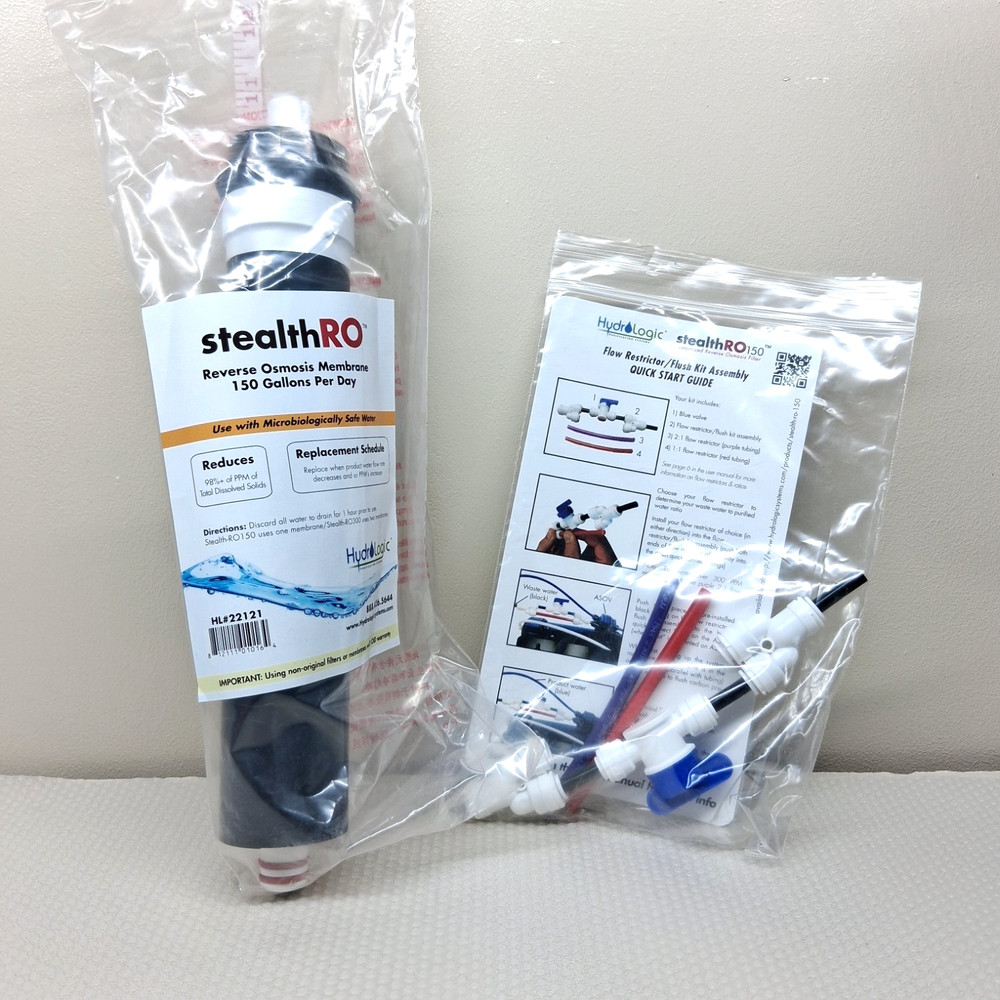 HydroLogic Stealth RO150/300 RO Membrane + Flow Res/Flush Kit Assembly