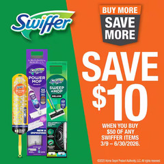 Swiffer Sweeper 2-in-1, Dry and Wet, Floor Cleaner Includes 1 Mop + 10 Refills