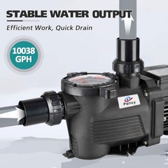 In/Above Ground Pool Pump, 3HP, High Flow with Motor Strainer Filter Basket