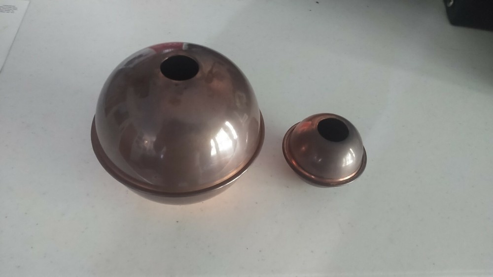 WEATHERVANE COPPER BALLS ,SEMI WEATHERED,HEAVY DUTY !! 2” & 4” AS SHOWN