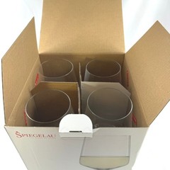 Spiegelau White Wine Glass Set of 4 Crystal Stemware Open Box Vin Blanc NICE!