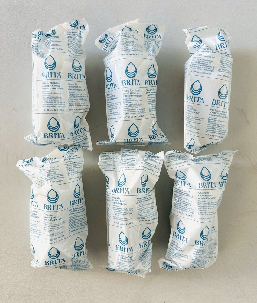 Brita Standard Water Filter for Pitchers and Dispensers, 6 Pack Sealed