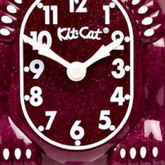 RUBY RED KIT CAT CLOCK 15.5″ Glitter MADE IN USA Free Battery Kit-Cat Klock NEW