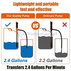 Battery Powered Electric Fuel Transfer Pump Portable Gas Oil Liquid Pump
