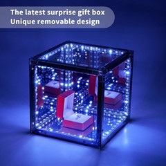 Mdkave 7.88 Inch Infinite Cube Light, Infinity Mirror Dynamic BOX 7.5, Silver