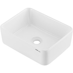 VEVOR Modern Ceramic Vessel Sink 16″ x 12″ Bathroom Vanity Bowl Countertop White
