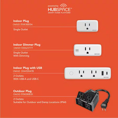 15 Amp Smart Wi-Fi Bluetooth Indoor USB Plug Timer with 2-Outlets, USB Type-A an