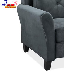 Harvard 58 In Dark Gray Microfiber 2 Seat Loveseat with Round Arms FREE SHIPPING