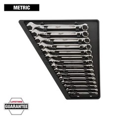 Milwaukee Combination Metric Wrench Mechanics Tool Set (15-Piece)