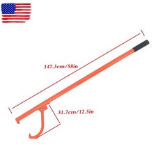 58in Felled Cant Hook Logging Tool – Steel Log Roller Tool W/ Rubber handle