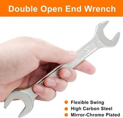 18mm x 21mm Double Open End Wrench – 178mm, High Carbon Steel, Metal Maintena…