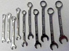 Kobalt 23450-23459 10 Piece Metric Midget Combination Wrench Set USA