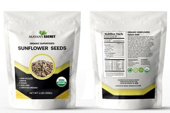 USDA Certified Organic Sunflower Seeds — Raw Kernels,No Shell,Kosher, Bulk