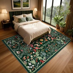 Yinhua Area Rug 5×7 Floral Rugs for Living Room Green Washable Rug Non Slip S…