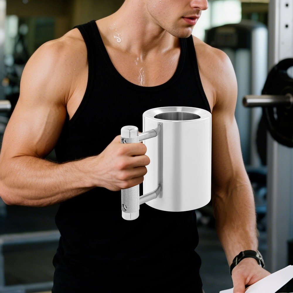 2 in 1 Stainless Steel Dumbbell Water Bottle 8kg Adjustable Weight Fitness Cup