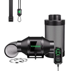 VIVOSUN 4 Inline Fan Kit AeroZesh G4 + Carbon Filter + Ducting Ventilation Combo