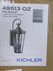 Kichler Rochdale 24.25 in. 2-Light Olde Bronze Outdoor Wall Lantern Sconce