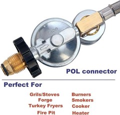 12FT High Pressure Adjustable Propane Gas Regulator Hose Indicator, Stainless