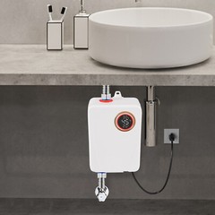 3000W 4.57*2.76*7.68in White ABS& 304 Stainless Electric Instant Water Heater