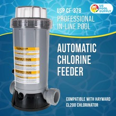 Professional In-Line Pool Automatic Chlorine Feeder – 9 lb Chemical Capacity