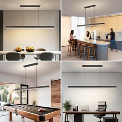 Modern LED Linear Pendant Light, 39IN Ceiling Chandlier Light Fixtures Hangin…