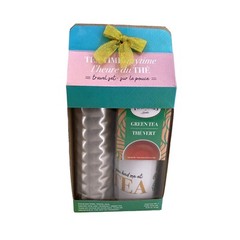 NEW Teatime Twinings Travel Set Anytime Stainless-Steel Tumbler Ceramic Mug Tea