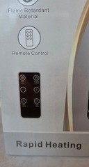PTC Fan Heater with Remote Control 1500W Adjustable Modes Silver Compact Design