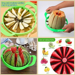 1 pc Stainless Steel Watermelon Slicer Cutter 12 Slice Fruit Divider Tool