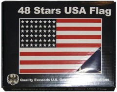 VINTAGE COTTON 48 STAR AMERICAN FLAG – 3 X 5 OLD GLORY SEWN AND EMBROIDERED USA