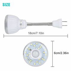 LED Sensor Night Light Motion-Activated AC Outlet Plug-In Wall Stair Lamp Indoor