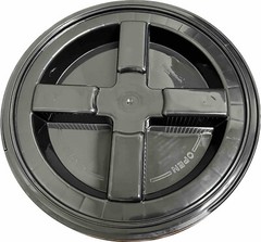 7 Gallon Food Grade Bucket Pail BPA Free Black with Screw On Lids (Pack of 2)