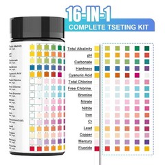 16 in 1 Water Test Kit Strips 100 Count Home Drinking Tap Water Quality Test US