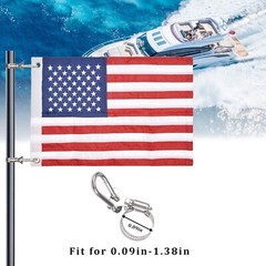 Universal Boat Flag Marine 12×18″ T316 SS 4 Boat Flag Pole Kits No pole included
